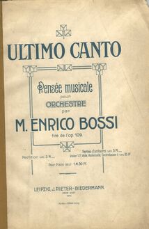 Partition couverture couleur, 4 Morceaux, Op.109, Bossi, Marco Enrico