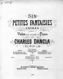 Partition de piano, 6 Petites fantaisies faciles, Dancla, Charles