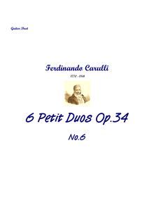 Partition Duo No.6 en E, 6 Petit Duos, Op.34, Carulli, Ferdinando