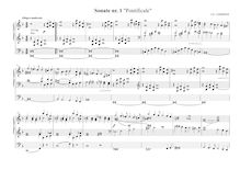 Partition , Allegro moderato, Trois Sonates pour Orgue, Lemmens, Jacques-Nicolas