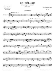 Partition violon et partition de piano, partition de violon, Le déluge
