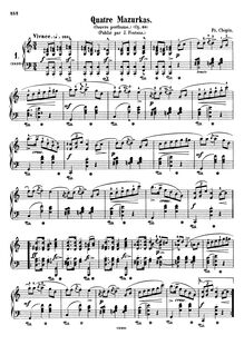 Partition complète (filter), Mazurkas, Op.68 (Posthumous)