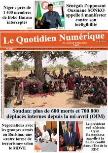 Le Quotidien Numérique d’Afrique N° 2191 - du vendredi 12 mai 2023