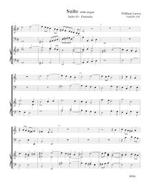 Partition Fantasia VdGS No.120 - partition complète,  No.3 pour 2 violes de gambe et orgue