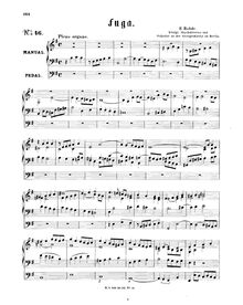 Partition complète, Fugue en E minor, Rohde, Eduard