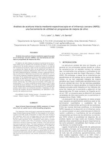 Análisis de aceituna intacta mediante espectroscopía en el infrarrojo cercano (NIRS): una herramienta de utilidad en programas de mejora de olivo