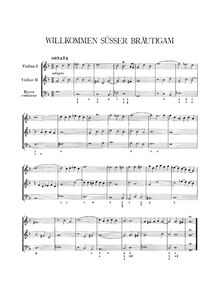Partition complète, Willkommen, süßer Bräutigam, Christmas cantata