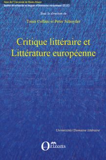 Critique littéraire et Littérature européenne