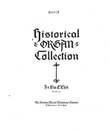Partition complète, Historical orgue Collection, Various