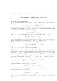 Topologie et Calcul Di érentiel F Rouvière Septembre