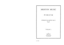 Partition parties complètes, corde quatuor No.2, Op.8, Fibich, Zdeněk