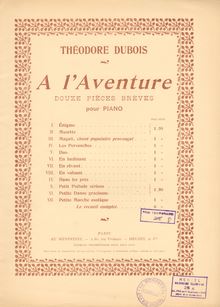 Partition Color covers, 12 pièces brèves, Dubois, Théodore