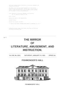 The Mirror of Literature, Amusement, and Instruction - Volume 19, No. 529, January 14, 1832
