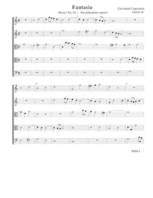 Partition complète (Tr Tr T T B), Fantasia pour 5 violes de gambe, RC 51
