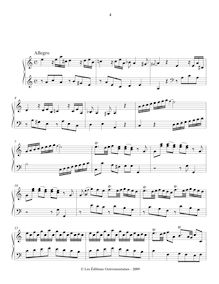 Partition , Allegro, 6 clavecin sonates, 6 Sonate per cembalo, Galuppi, Baldassare