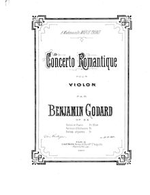Partition de piano, Concerto romantique, Op.35, Godard, Benjamin
