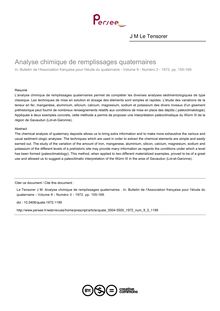 Analyse chimique de remplissages quaternaires  - article ; n°3 ; vol.9, pg 155-169