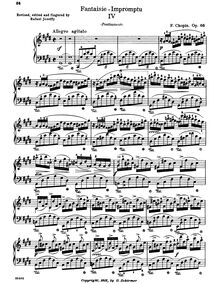 Fantaisie-impromptu Partition complète - Chopin