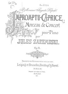 Partition complète, Impromptu-caprice, Op.14, Zarębski, Juliusz