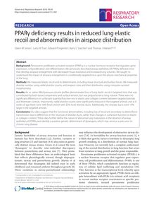 PPARγ deficiency results in reduced lung elastic recoil and abnormalities in airspace distribution
