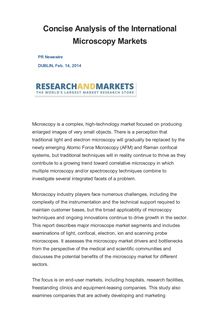 Concise Analysis of the International Microscopy Markets