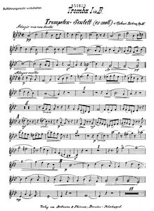 Partition Trompete 1 (en B♭), Trompeten-Sextett, Es moll, für Cornet à pistons en B, 2 Trompeten en B, Basstrompete en Es (Althorn), Trombone (Tenorhorn) und Tuba (Bariton), Op.30