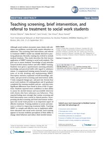 Teaching screening, brief intervention, and referral to treatment to social work students