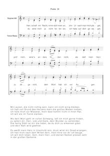 Partition Ps.26: Herr, schaff mir Recht, nimm dich mein an, SWV 123, Becker Psalter, Op.5