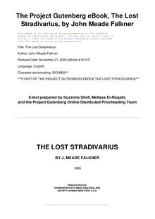 The Lost Stradivarius