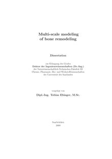 Multi-scale modeling of bone remodeling [Elektronische Ressource] / vorgelegt von Tobias Ebinger