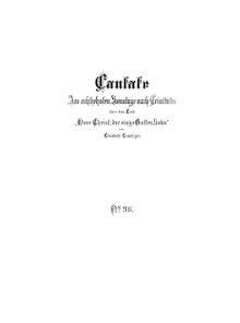Partition complète, Herr Christ, der einge Gottessohn, Lord Christ, the only Son of God par Johann Sebastian Bach