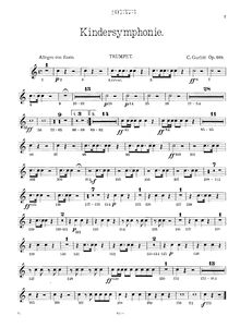 Partition Toy trompette, Kindersymphonie, Op.169, Toy-Symphony, Gurlitt, Cornelius