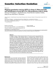 Mapping quantitative trait loci (QTL) in sheep. II. Meta-assembly and identification of novel QTL for milk production traits in sheep