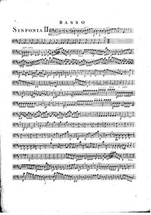Partition Basses, 6 Symphonies, G.503-508 (Op.12), D major, E♭ major, C major, D minor, B♭ major, A major