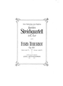 Partition violon 2, corde quatuor No.2, C major, Thieriot, Ferdinand