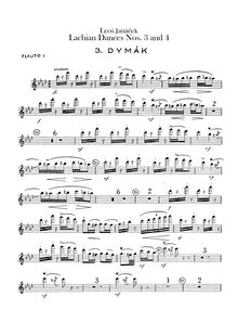 Partition flûte 1, 2, Piccolo, Lašské Tance, Janáček, Leoš