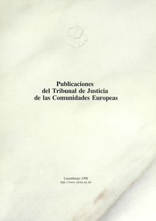 Publicaciones del Tribunal de Justicia de las Comunidades Europeas