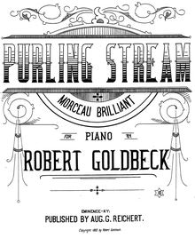 Partition complète, Purling Stream, Morceau Brilliant, Goldbeck, Robert