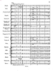 Partition , Chor: Herr, durch die ganze Welt ist deine Macht, Musik zu Athalia von Racine für Chor und Orchester, Op.74