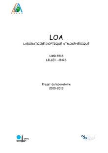 LABORATOIRE D OPTIQUE ATMOSPHERIQUE UMR 8518 LILLE1 ...