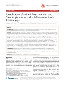 Identification of swine influenza A virus and Stenotrophomonas maltophilia co-infection in Chinese pigs