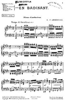 Partition Piano-Conductor, En Badinant, E Major, D Ambrosio, Alfredo
