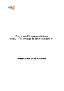 Programme Pédagogique National du DUT « Techniques de ...