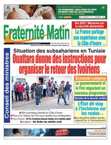 Fraternité Matin n°17456 - Du jeudi 2 mars 2023