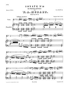Partition complète (Piano), violon Sonata, Violin Sonata No.10
