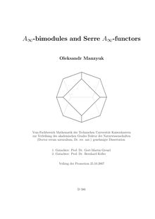 {A∞-bimodules A-infinity-bimodules and Serre {A∞-functors [A-infinity-functors] [Elektronische Ressource] / Oleksandr Manzyuk