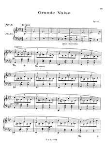 Partition complète (filter), Waltz, A♭ major, Chopin, Frédéric par Frédéric Chopin