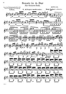 Partition complète, Sonata en A major, A major, Luckner, Georg