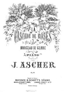 Partition complète, La Cascade de Roses, Op.80, Ascher, Joseph par Joseph Ascher