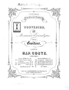 Partition No., Les Soirées d Auteuil, Op.23, Souvenirs, Opp.17-23